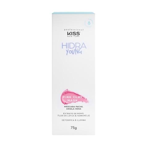 Máscara Hidratante Professional Kiss New York Hidra Young Argila Rosa Facial 75g - Imagem 1