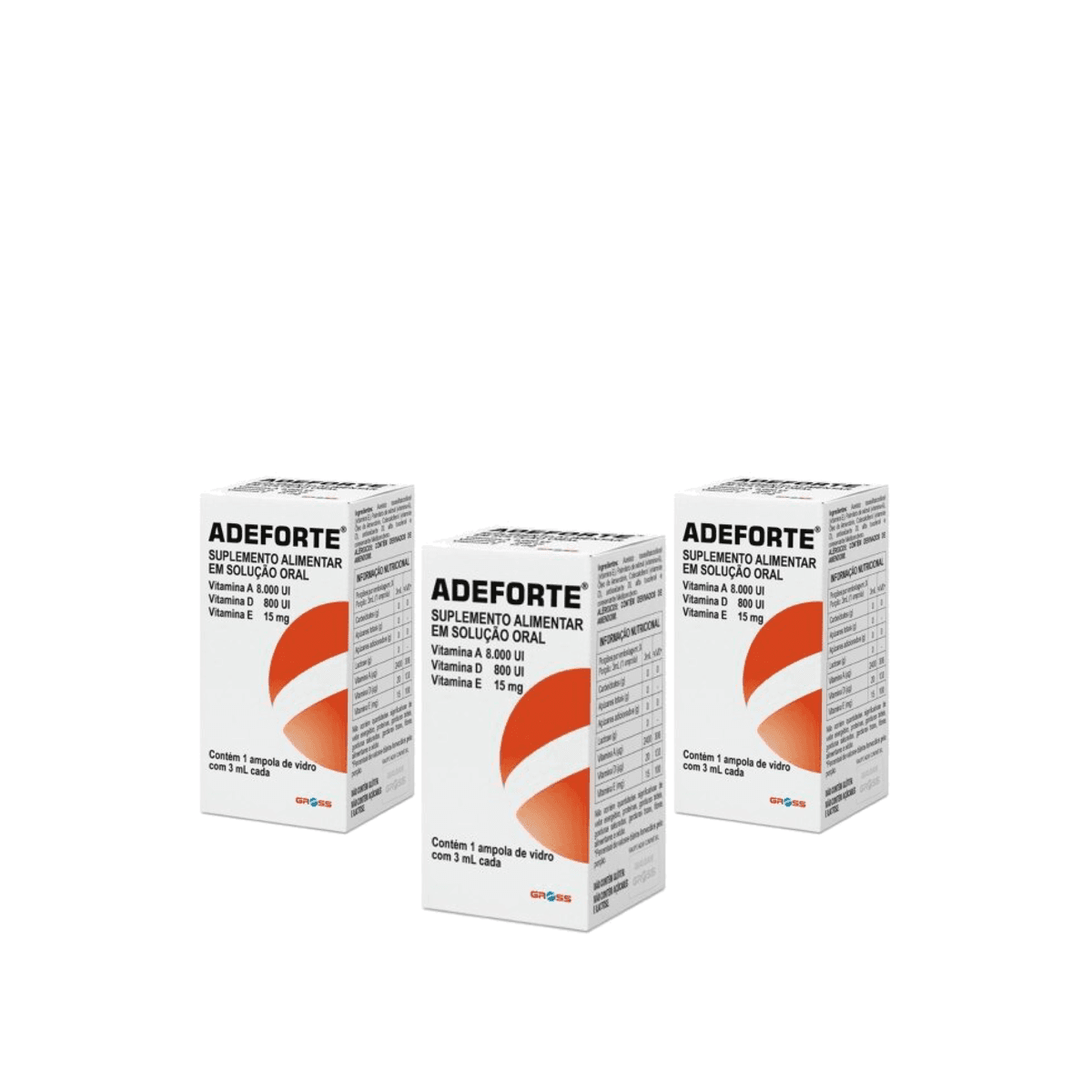 3 Unidades de Adeforte Solução Oral 3ml - Imagem 1