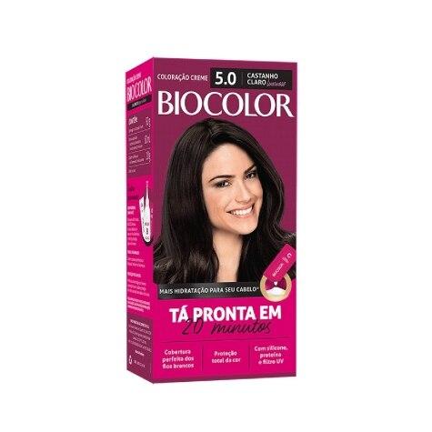 Tintura Biocolor Creme 5.0 Castanho Claro Luxuoso 110g - Imagem 1