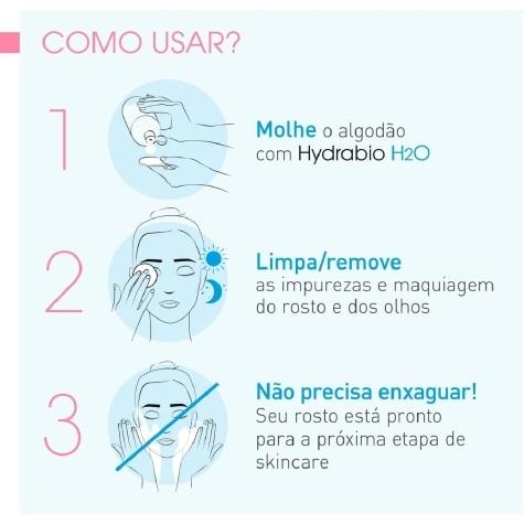 Água Micelar Bioderma Hydrabio H20 Facial 100ml - Imagem 5