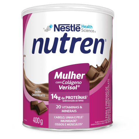 Suplemento Alimentar Nutren Beauty Sabor Dark Chocolate 400g - Imagem 3