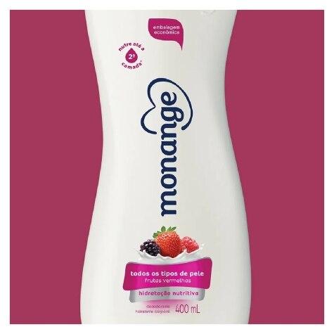 Hidratante Corporal Monange Hidratação Nutritiva Frutas Vermelhas 400ml - Imagem 3