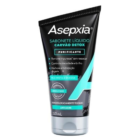 Sabonete Líquido Facial Asepxia Carvão Detox Purificante 150ml - Imagem 1