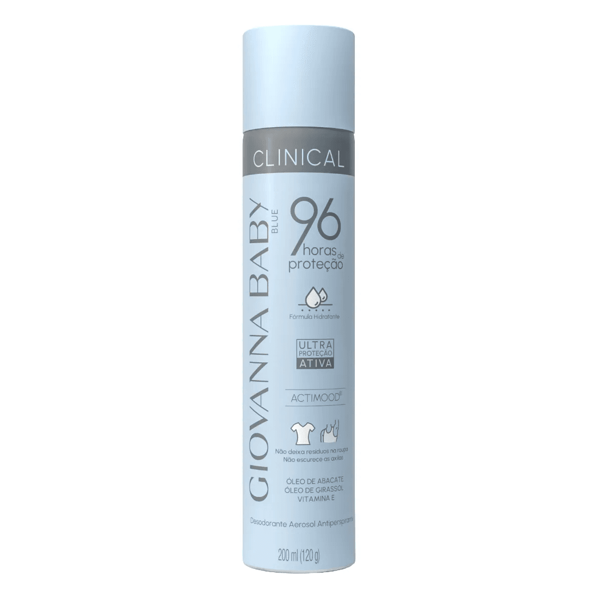 Desodorante Aerossol Giovanna Baby Clinical Blue 96h 200ml - Imagem 1