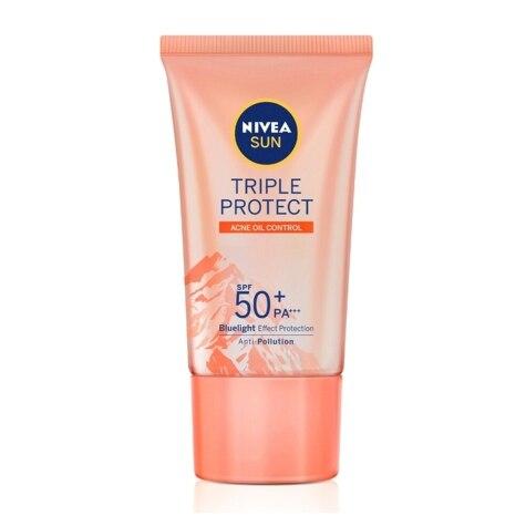 Protetor Solar Facial Nivea Sun Triple Protect FPS50 Loção Antiacne 40ml - Imagem 1