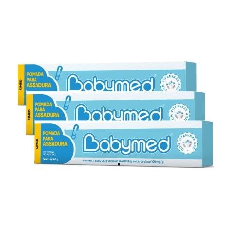 Kit 3 Unidades Babymed Pomada Azul 45g - Imagem 1