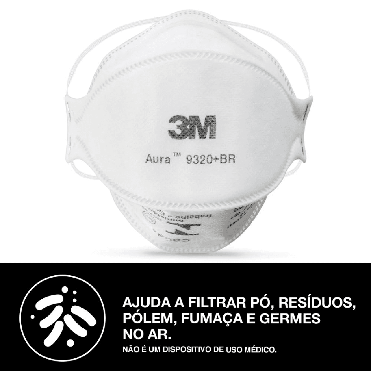 Máscara Descartável 3M Aura 9320+BR 1 Unidade - Imagem 4