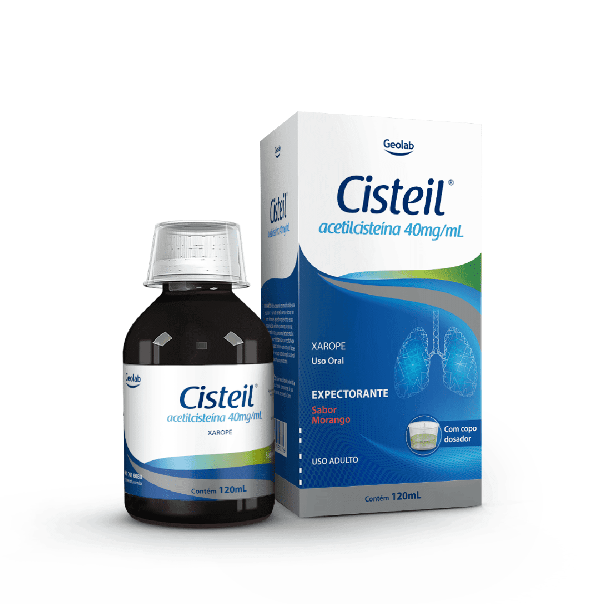 Cisteil Xarope Adulto 40mg 120ml - Imagem 1