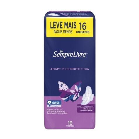 Absorvente Noturno Suave com Abas Sempre Livre 16 Unidades Leve mais Pague menos - Imagem 1