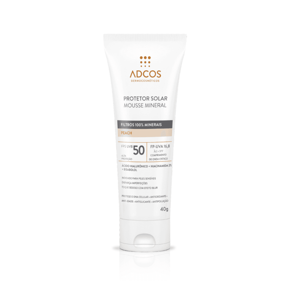 Protetor Solar Mousse Tonalizante FPS 50 - Mineral - Peach - 40g - Imagem 1