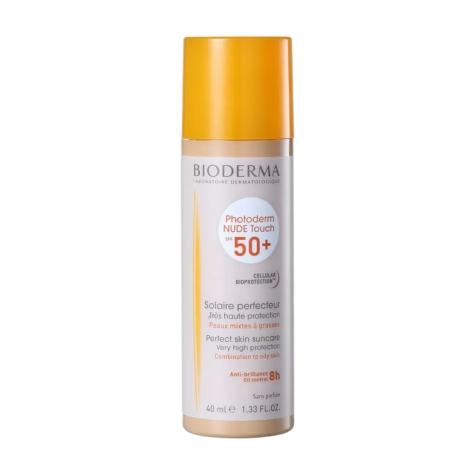 Protetor Solar Facial Bioderma Photoderm Nude Touch FPS50+ Cor Clara 40ml - Imagem 2