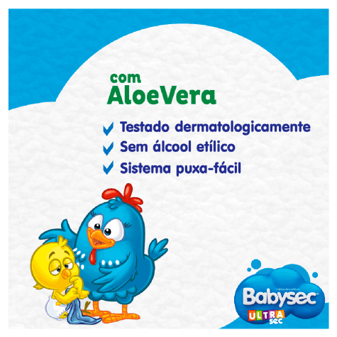 Toalhas Umedecidas Babysec Ultrafresh Galinha Pintadinha Sem Álcool 46 Unidades - Imagem 2