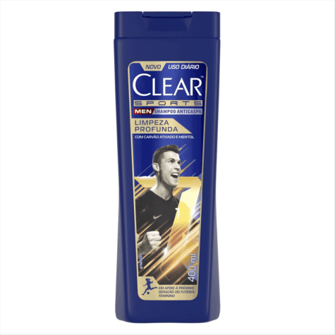 Shampoo Clear Men Limpeza Profunda Anticaspa 400ml - Imagem 1