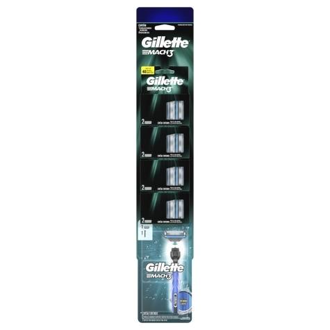Kit Aparelho de Barbear Gillette Mach3 + 4 Cargas - Imagem 1