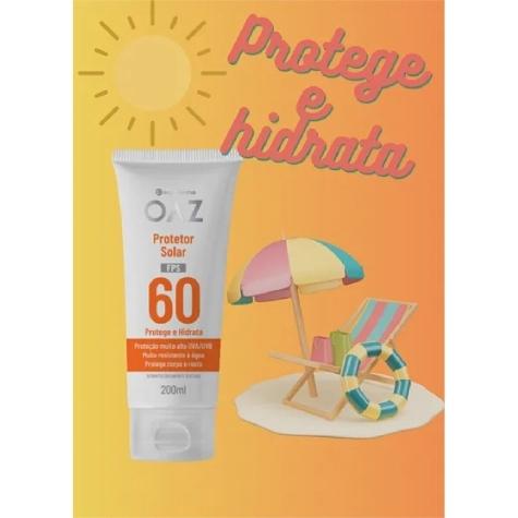 Protetor Solar Facial e Corporal OAZ FPS60 200ml - Imagem 2