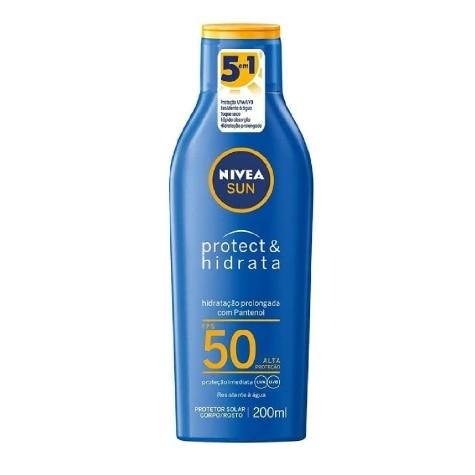 Protetor Solar Facial e Corporal Nivea Sun Protect & Hidrata FPS50 200ml - Imagem 2