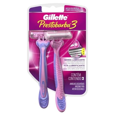 Depilatório Corporal Lâminas Gillette Prestobarba3 Feminino 2 Unidades - Imagem 1