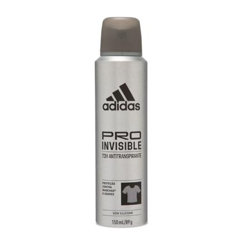 Desodorante Aerossol Adidas Pro Invisible 72h 150ml - Imagem 1