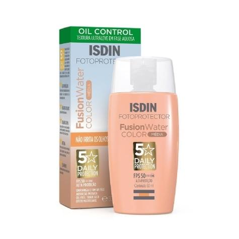 Fotoprotetor Facial Isdin Fusion Water FPS50 Cor Média 50ml - Imagem 1