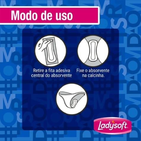 Absorvente Cobertura Suave sem Abas Ladysoft 8 Unidades - Imagem 5