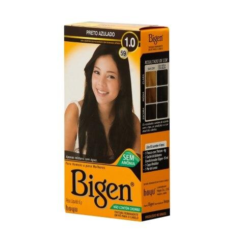 Tintura Bigen Cless em Pó 59 Preto Azulado 45g - Imagem 1