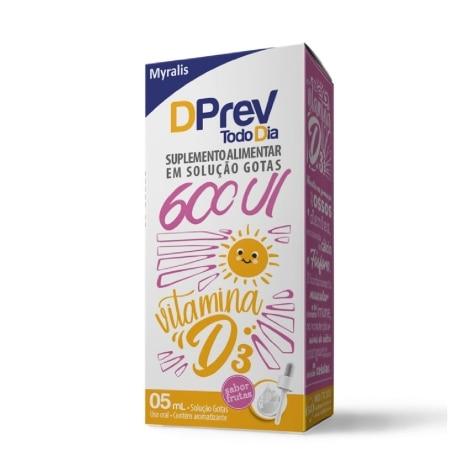 Dprev Todo Dia Gotas 600UI Sabor Frutas 5ml - Imagem 1