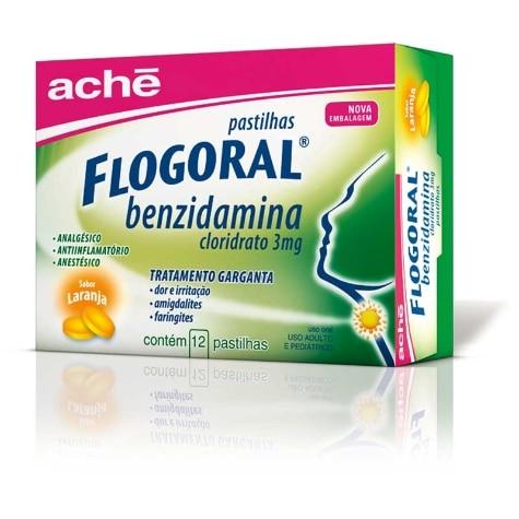 Flogoral Laranja 3mg 12 Pastilhas - Imagem 1