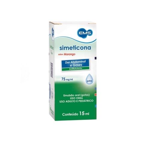 Simeticona Gotas 75mg Sabor Morango 15ml EMS - Imagem 1
