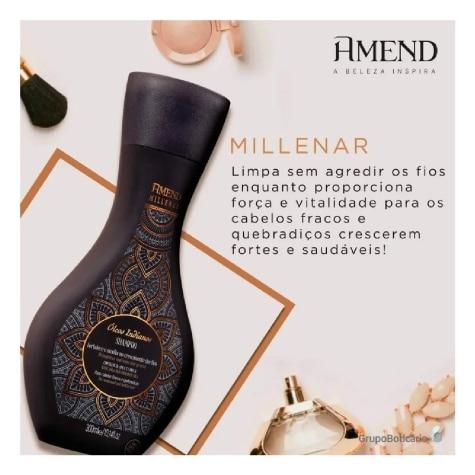 Shampoo Amend Millenar Óleos Indianos Cabelos Quebradiços 300ml - Imagem 4
