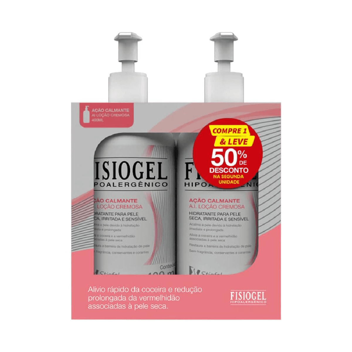 Kit Loção Cremosa Fisiogel A.I. Ganhe 50% de Desconto na 2ª Unidade 400ml - Imagem 1
