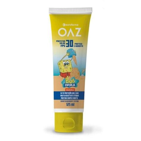 Protetor Solar OAZ Bob Esponja Infantil FPS30 125ml - Imagem 1
