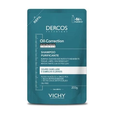 Shampoo Dercos Vichy Oil-Correction Cabelo Refil 200g - Imagem 1