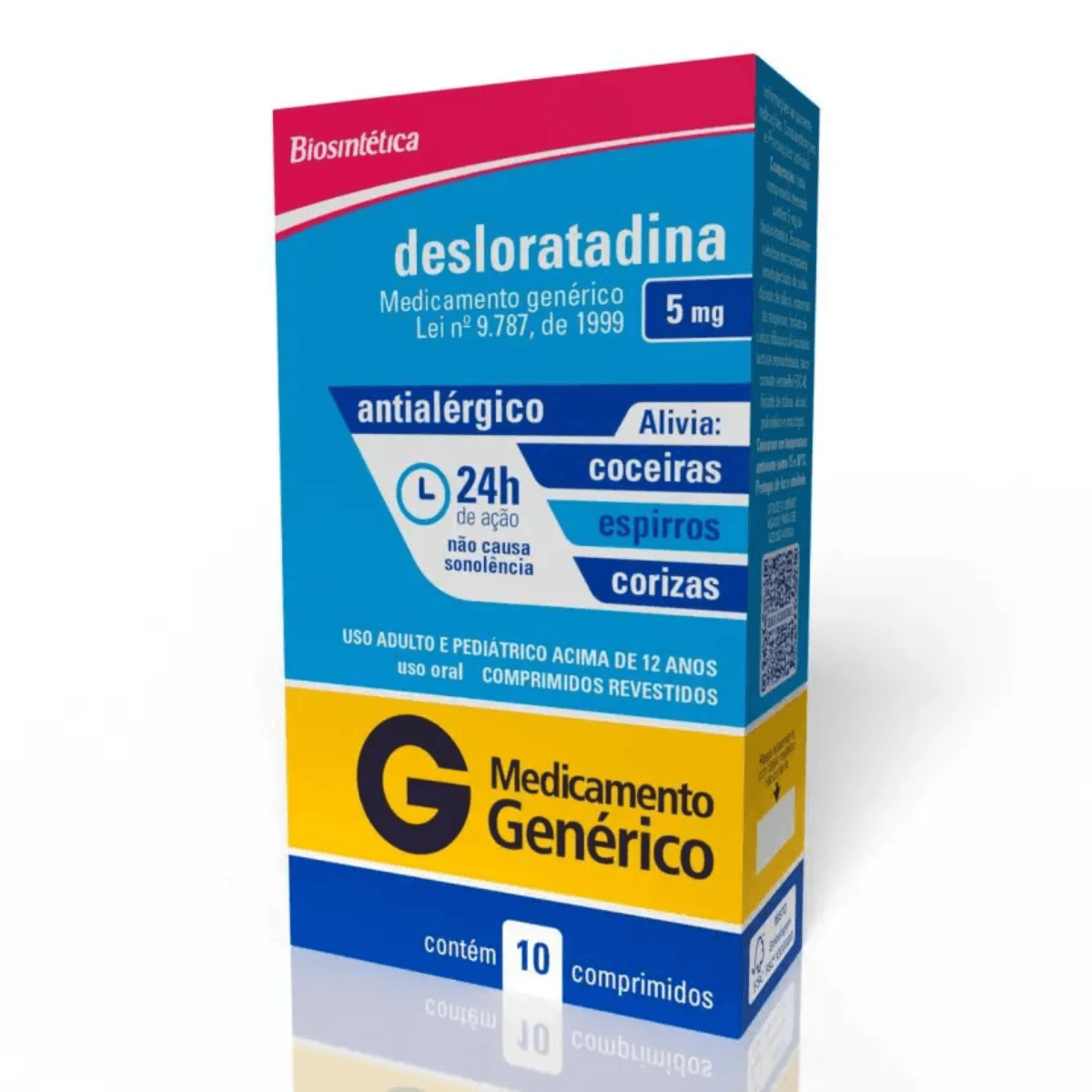 Desloratadina 5mg 10 comprimidos Biosintética Genérico - Imagem 1