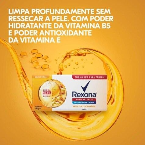 Kit Sabonete em Barra Rexona Antibacterial Multivitaminas 84g 6 Unidades - Imagem 4