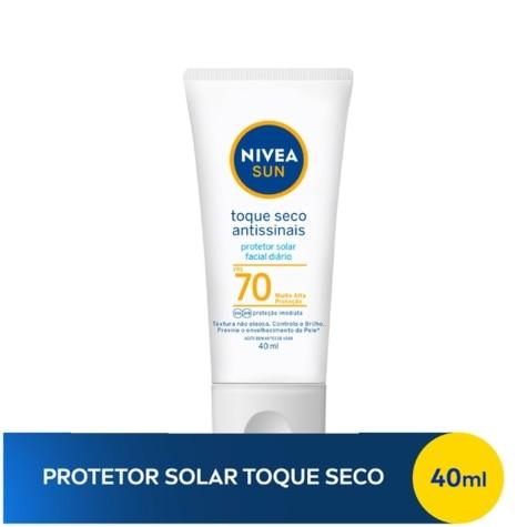 Protetor Solar Facial Nivea Sun Toque Seco Antissinais FPS70 40ml - Imagem 2