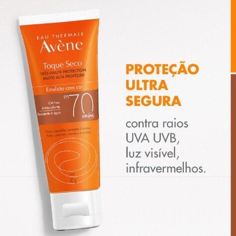 Protetor Solar Facial Avène Toque Seco FPS70 Emulsão Com Cor 40g - Imagem 5