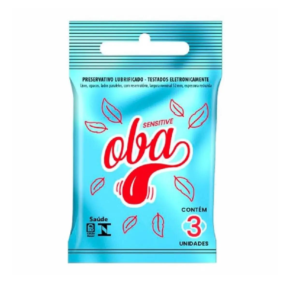 Preservativo Oba Sensitive 3 Unidades - Imagem 1