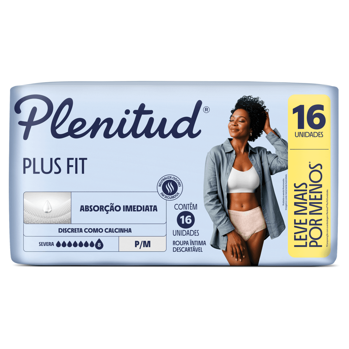 Roupa Íntima Plenitud Protect Plus P/M 16 Unidades - Imagem 1