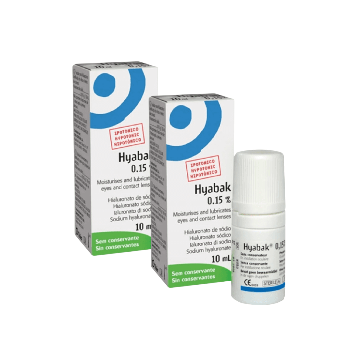 2 Unidades Hyabak 0,15% Solução Oftálmica 10ml - Imagem 1
