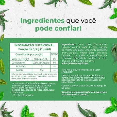 Goma de Mascar Valda Diet Xilitol Sabor Mentol, Eucalipto e Timol 6 Tabletes - Imagem 3