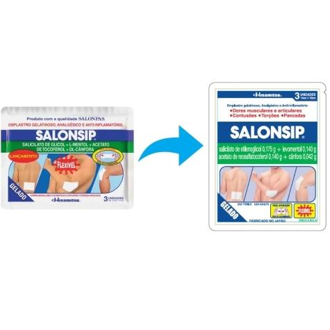 Salonpas Emplastro Salonsip Gelado 3 Unidades - Imagem 2