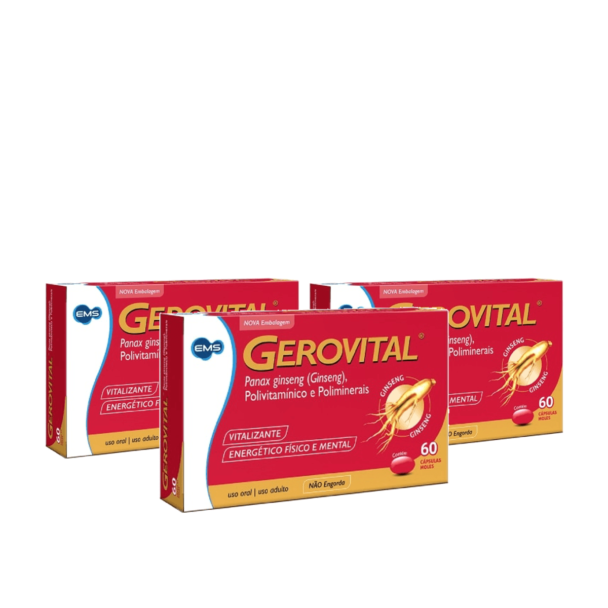 3 Unidades de Gerovital 60 Cápsulas - Imagem 1