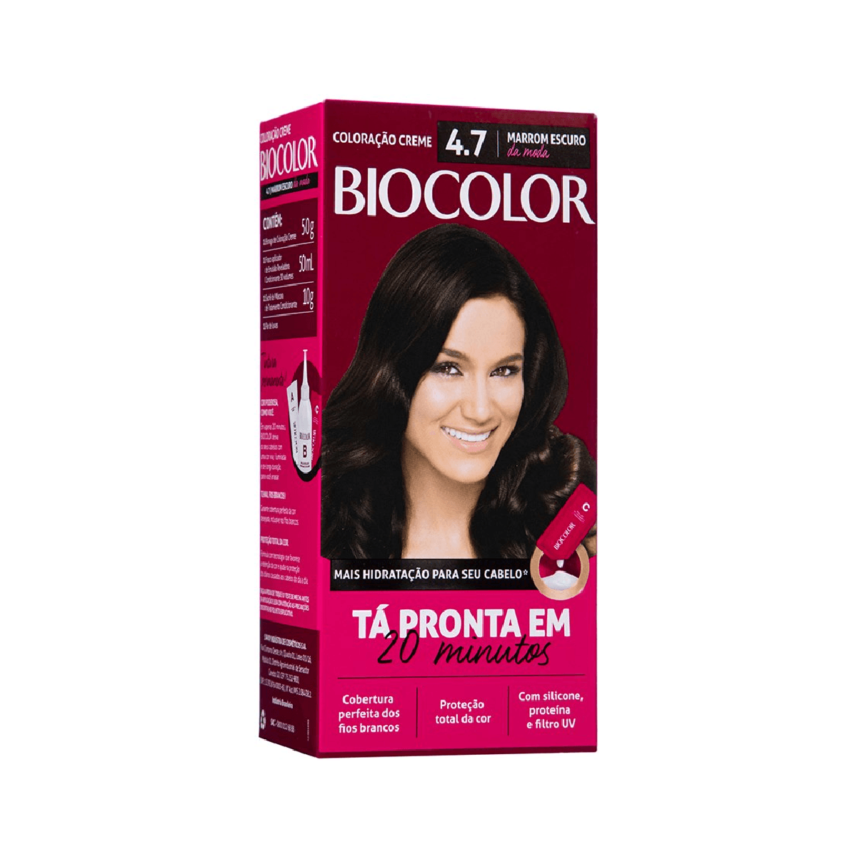 Tintura de Cabelo Biocolor Marrom Escuro 4.7 - Imagem 1