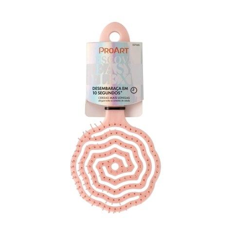 Escova de Cabelo Floral Proart Easy Flexi Rosa - Imagem 1