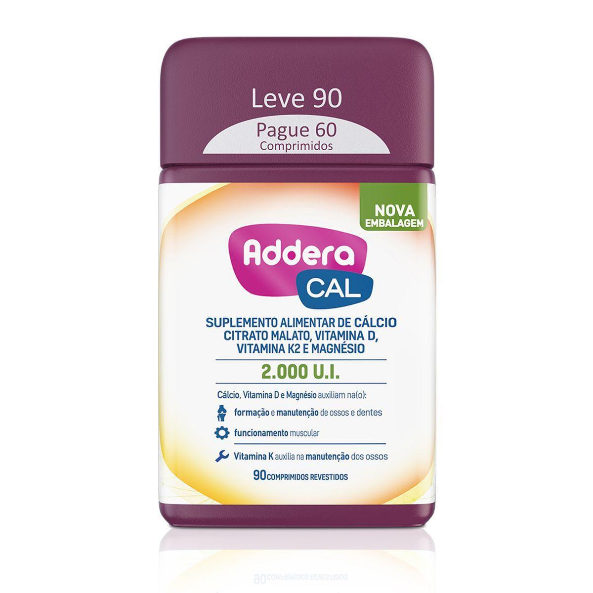 Addera Cal 2.000UI Leve 90 Pague 60 Comprimidos Revestidos - Imagem 2