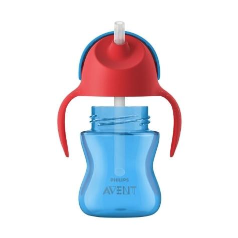 Copo com Canudo Avent Dinossauro Azul e Vermelho 200ml - Imagem 2