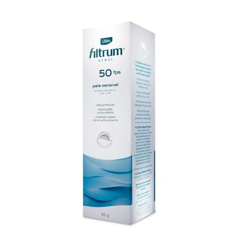 Protetor Solar Facial Filtrum Sensi FPS50 Pele Sensível Incolor 50g - Imagem 1