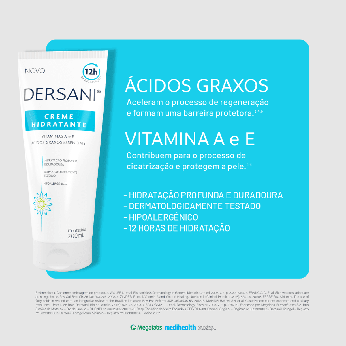 Creme Hidratante Dersani 200ml - Imagem 3