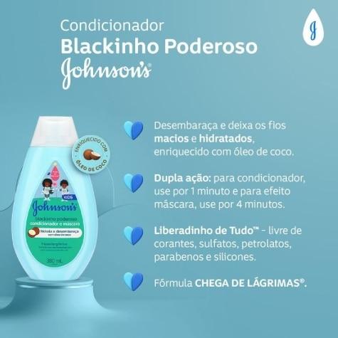 Condicionador e Máscara Johnson's & Johnson's Kids Blackinho Poderoso 380ml - Imagem 2