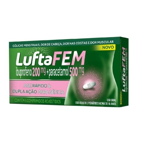 LuftaFem 200mg + 500mg 6 Comprimidos Revestidos - Imagem 1